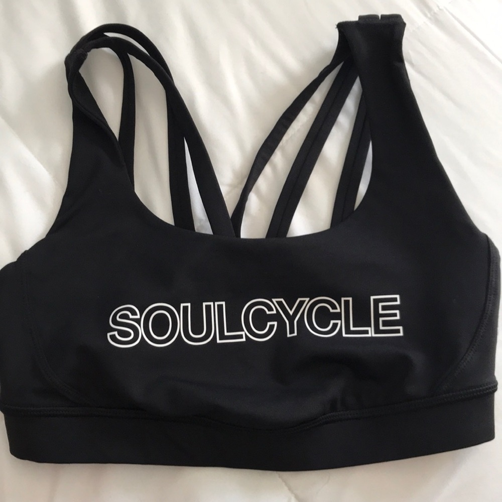 Soulcycle lululemon black bra size 4